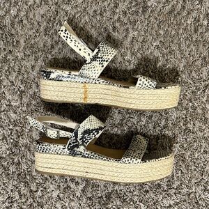 Snake print sandals